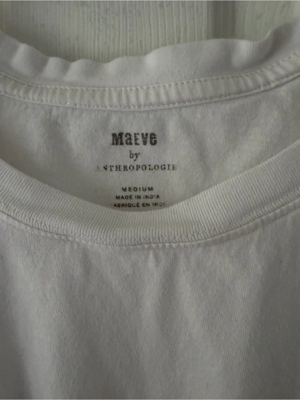 Anthropologie White Smocked Peplum Top